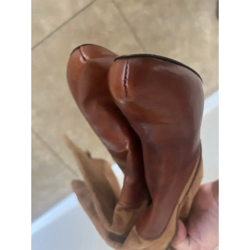 Francesco Marchetti Veto Cuoio Tan Leather Boots Size 37